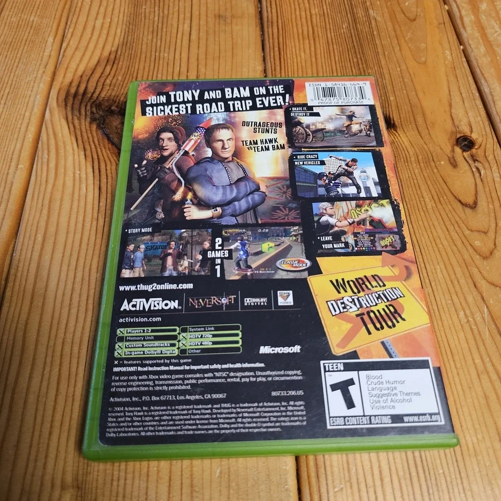 Tony Hawk's Underground 2 (Microsoft Xbox, 2004) No Manual NOT Tested